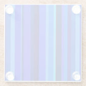Blaue senkrechte Streifen Glasuntersetzer (Rückseite)