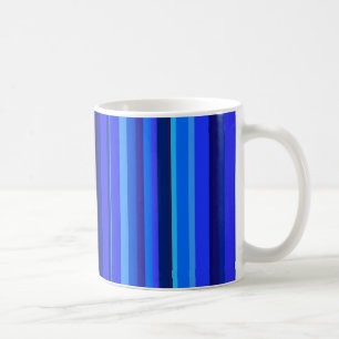 Blaue senkrechte Streifen Kaffeetasse