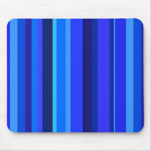 Blaue senkrechte Streifen Mousepad