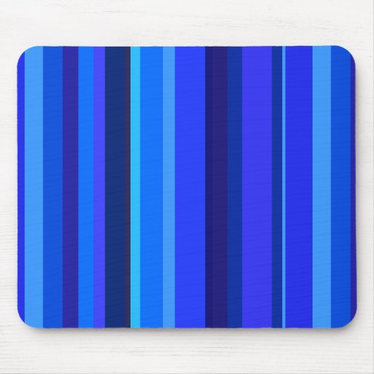 Blaue senkrechte Streifen Mousepad (Vorne)