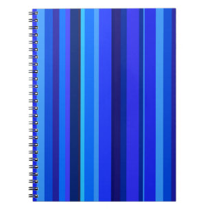 Blaue senkrechte Streifen Notizblock