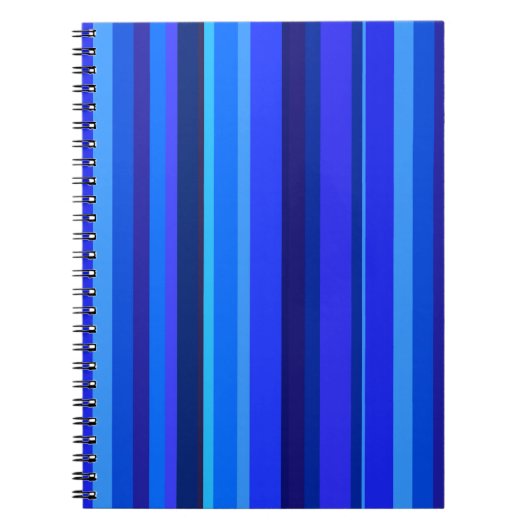 Blaue senkrechte Streifen Notizblock (Vorderseite)