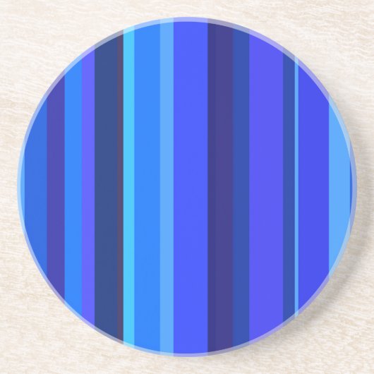 Blaue senkrechte Streifen Sandstein Untersetzer (Vorne)