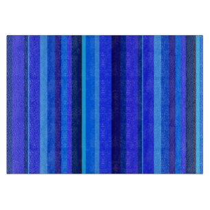 Blaue senkrechte Streifen Schneidebrett