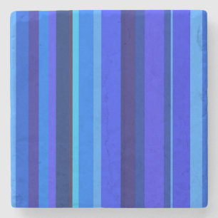 Blaue senkrechte Streifen Steinuntersetzer