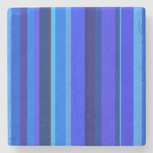 Blaue senkrechte Streifen Steinuntersetzer (Vorderseite)
