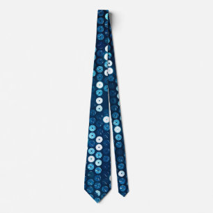 blaue Sequenzen Krawatte
