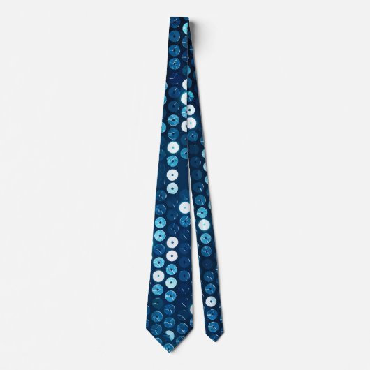 blaue Sequenzen Krawatte (Vorderseite)