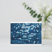 blaue Sequenzen Postkarte (Stehend Vorderseite)