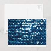 blaue Sequenzen Postkarte (Vorne/Hinten)