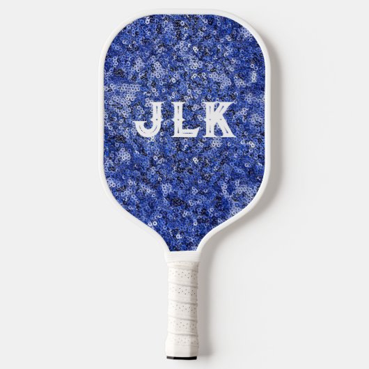 Blaue Sequenzsignatur Pickleball Schläger (Rückseite)