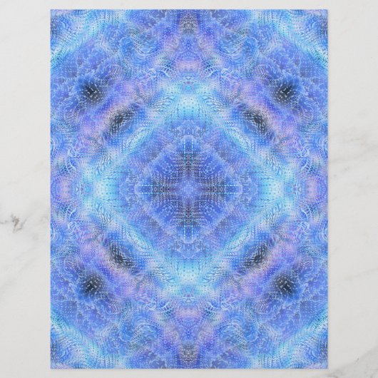Blaue Serene Gärten Bulk Scrapbook Papier Seiten (Vorne)