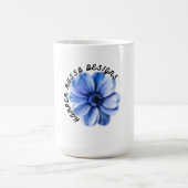 Blaue Serenity-Blumenkunst Verwandlungstasse (Zentrum)