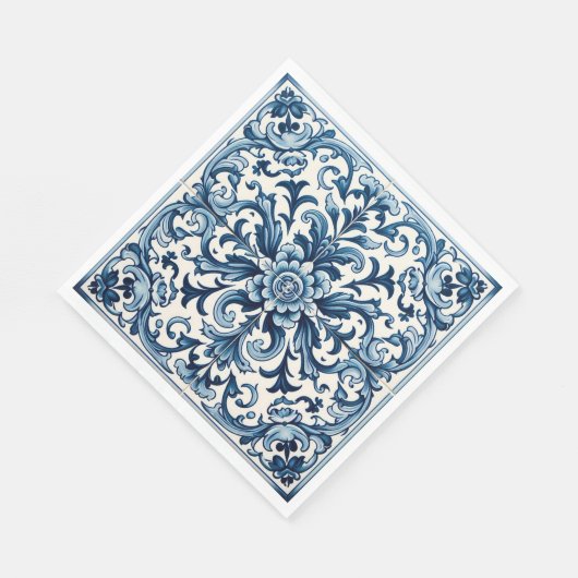 Blaue Servietten (Ecke)