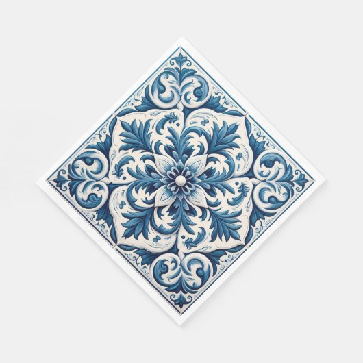 Blaue Servietten (Ecke)