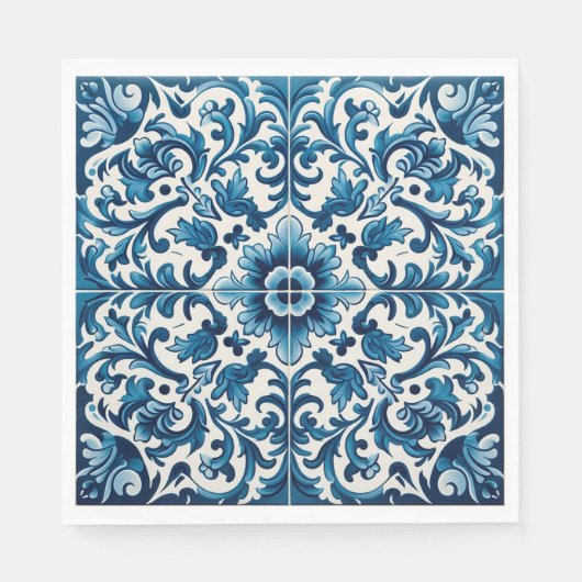 Blaue Servietten (Vorderseite)