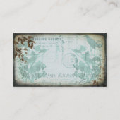 Blaue Shabby Chic-Geschäfts-Karte Visitenkarte (Rückseite)