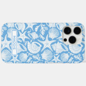 Blaue Shells Personalisiert Case-Mate iPhone Hülle (Rückseite (Horizontal))