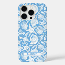 Blaue Shells Personalisiert iPhone 16 Pro Hülle