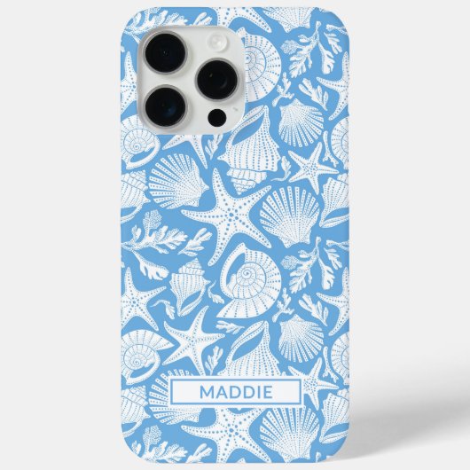 Blaue Shells Personalisierte Case-Mate iPhone-Hüll iPhone Hülle (Rückseite)