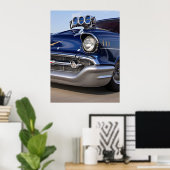 Blaue Siebenundfünfzig Poster (Heimbüro)