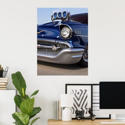 Blaue Siebenundfünfzig Poster (Heimbüro)