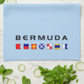 Blaue Signalleuchten der Bermuda Geschirrtuch (Gefaltet)