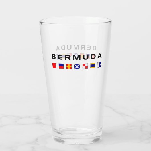 Blaue Signalleuchten der Bermuda Glas (Rückseite)