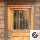 Blaue Signatur - einfaches Namensskript Fensteraufkleber (Haustür)