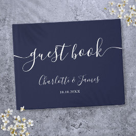 Blaue Signatur-Hochzeit Gästebuch