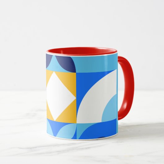 Blaue Signatur Tasse (VorderseiteRechts)