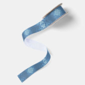 Blaue Signature-Goth-Muster Satinband (Rückseite)