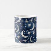 Blaue Silber Gold Sterne Kaffeetasse (Mittel)