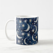 Blaue Silber Gold Sterne Kaffeetasse (Links)