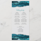 Blaue Silber-Hochzeit mit Achat-Grau Programm (Rückseite)