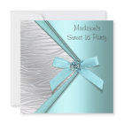 Blaue Silber Zebra Sweet 16 Party