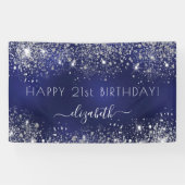 Blaue Silberblauer Glitzer Banner (Horizontal)