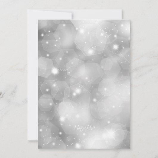 Blaue silberne einladung (Rückseite)