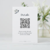 Blaue silberne Hochzeitsglocken Details Beilage Begleitkarte (Stehend Vorderseite)