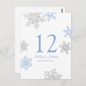 Blaue silberne postkarte (Vorne/Hinten)