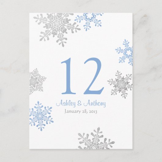 Blaue silberne postkarte (Vorderseite)