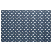 Blaue Silhouette der australischen Schäferhunde Stoff (Fat Quarter (45,7 x 55,9 cm))
