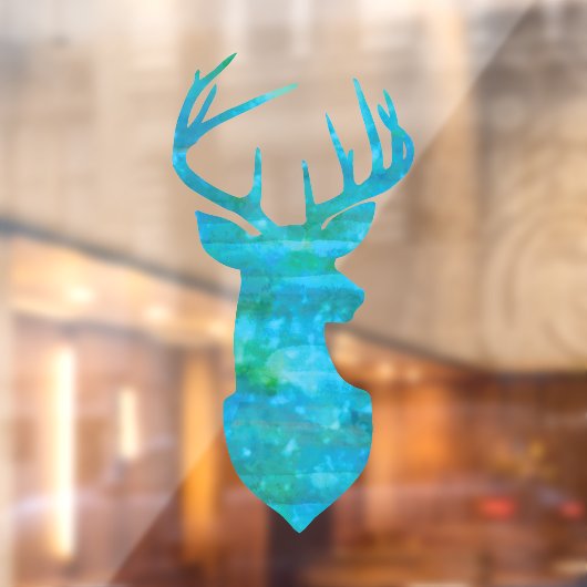 Blaue Silhouette Fensteraufkleber (Blatt 2)