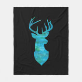 Blaue Silhouette Fleecedecke (Vorderseite)