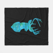 Blaue Silhouette Fleecedecke (Vorderseite (Horizontal))