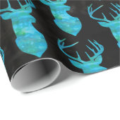 Blaue Silhouette Geschenkpapier (Rolleneckpunkt)