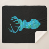 Blaue Silhouette Sherpadecke (Vorderseite (Horizontal))