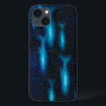 Blaue Silhouetten Case-Mate iPhone Hülle<br><div class="desc">Dieses lebendige,  feine Kunstdrucke einer Gruppe von blauen,  übersetzten Fischen schwimmen wird eine großartige Ergänzung zu jedem Zazzle-Produkt und wird einen großen Pop von Farbe bringen. Hol es heute!</div>