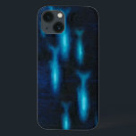 Blaue Silhouetten Case-Mate iPhone Hülle<br><div class="desc">Dieses lebendige,  feine Kunstdrucke einer Gruppe von blauen,  übersetzten Fischen schwimmen wird eine großartige Ergänzung zu jedem Zazzle-Produkt und wird einen großen Pop von Farbe bringen. Hol es heute!</div>