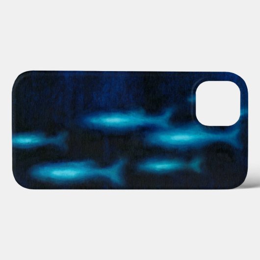 Blaue Silhouetten Case-Mate iPhone Hülle (Rückseite (Horizontal))